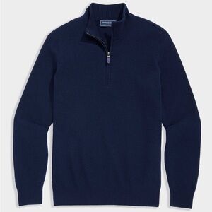 Vineyard Vines Sweater Cashmere Quarter Zip Blue Men’s Size Medium